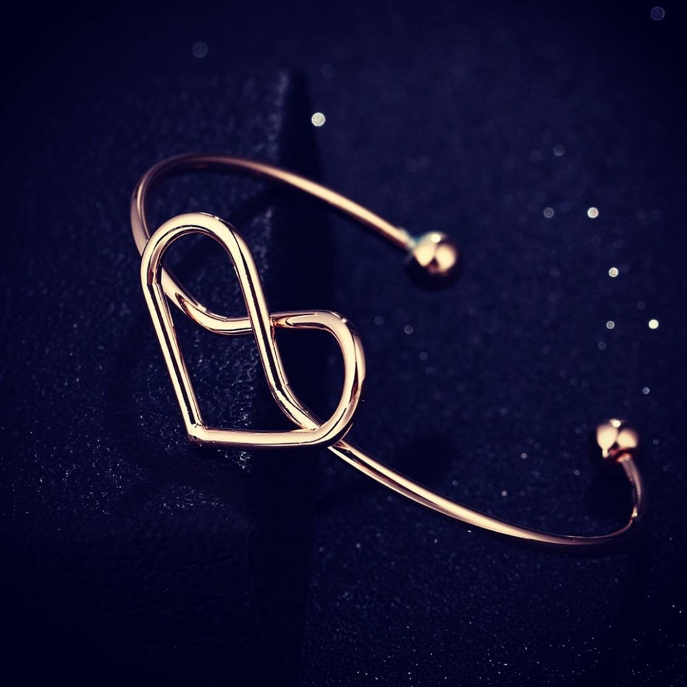 Heart Knot Bracelets Rose Gold